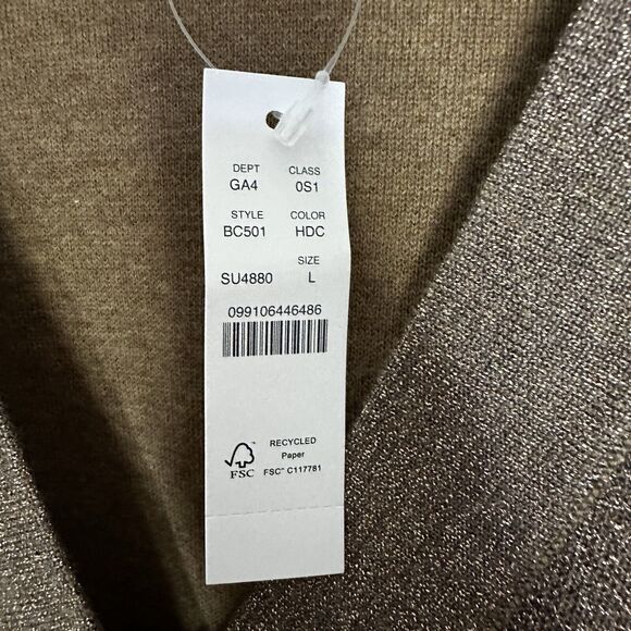 New Jcrew Crossover Gold-Flecked Jumpsuit Romper Overall Brown Size Large - Picture 6 of 11